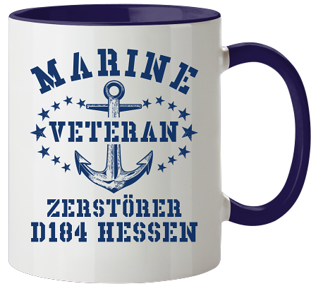 Kaffeebecher Marine Veteran Zerstörer D184 HESSEN