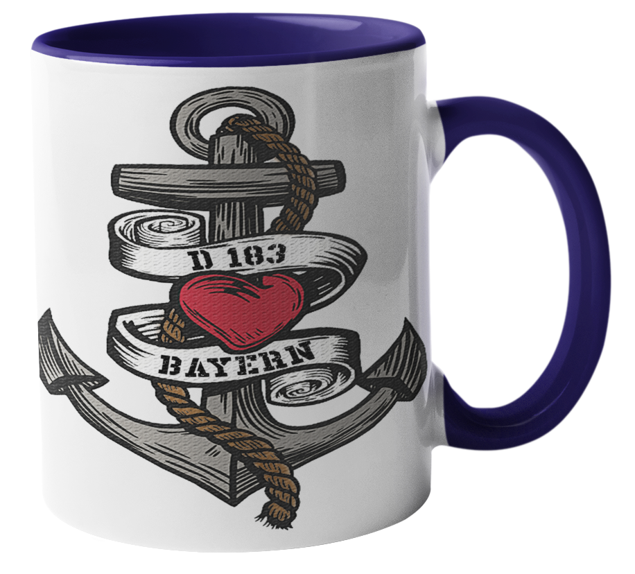 Kaffeebecher Anker-Herz Zerstörer D183 BAYERN