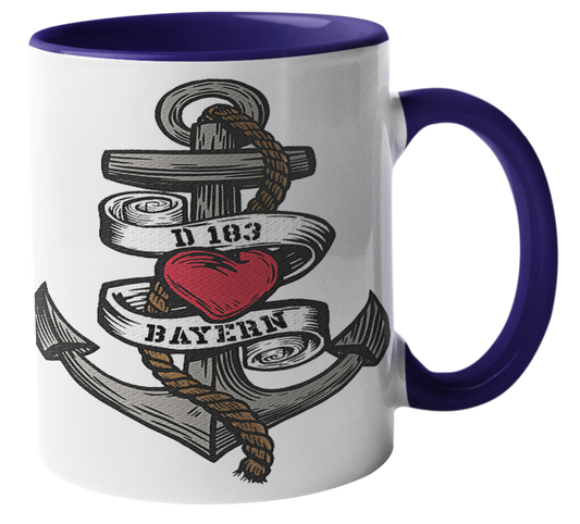 Kaffeebecher Anker-Herz Zerstörer D183 BAYERN