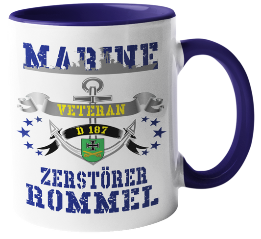 Kaffeebecher Zerstörer D187 ROMMEL Marine Veteran