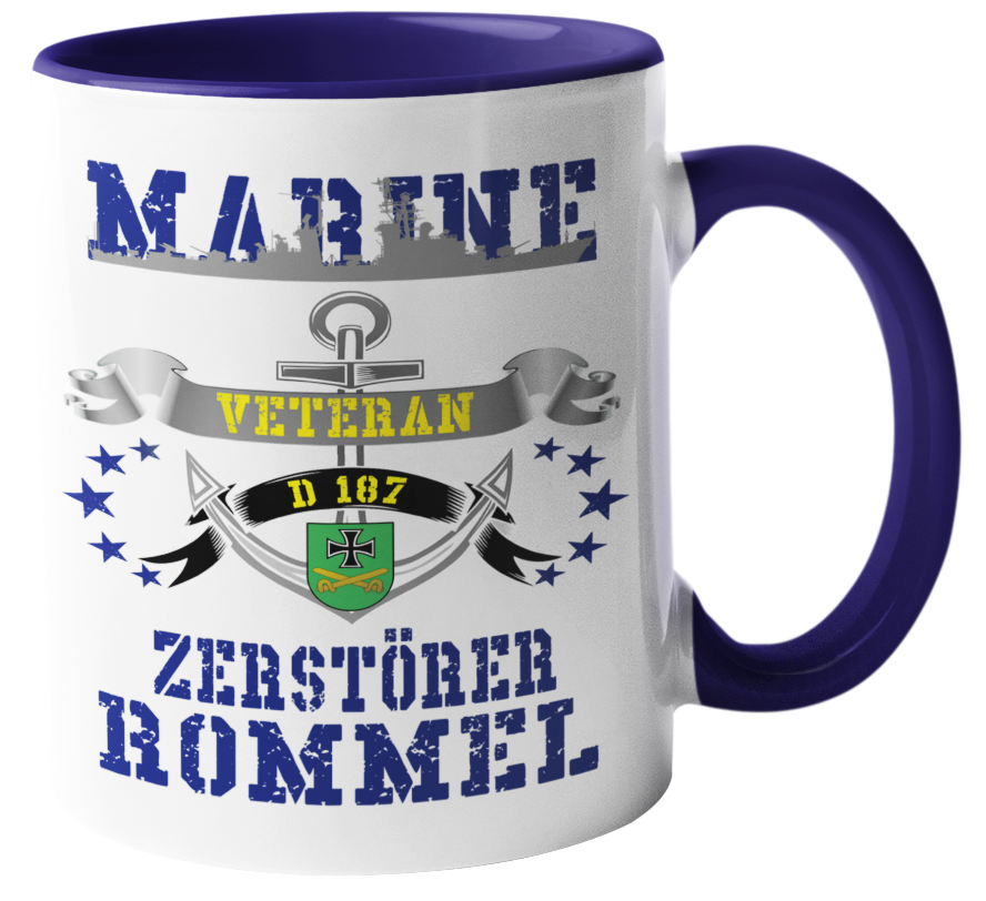 Kaffeebecher Zerstörer D187 ROMMEL Marine Veteran