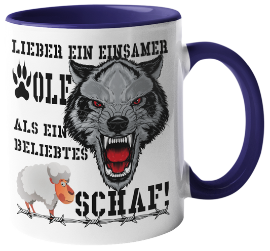Kaffeebecher ...Lieber ein einsamer Wolf
