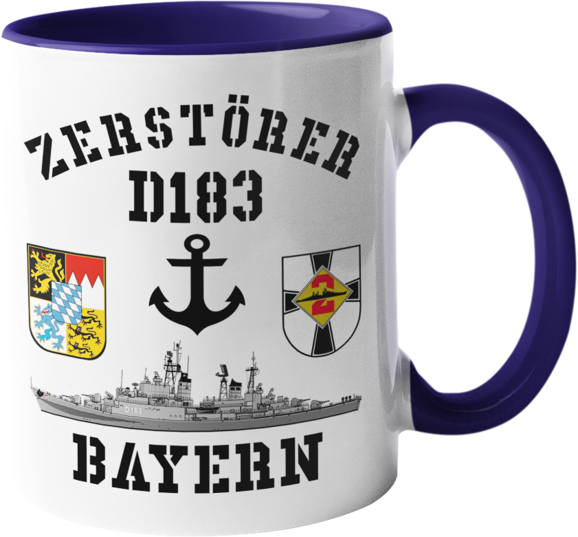 Kaffeebecher D183 Zerstörer BAYERN Anker