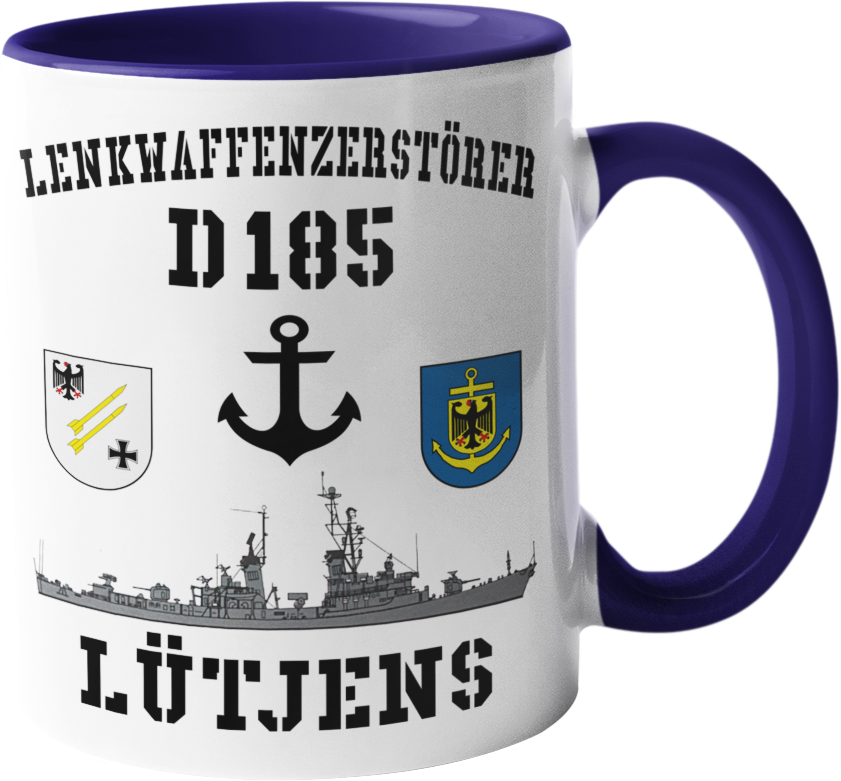 Kaffeebecher Lenkwaffenzerstörer D185 LÜTJENS Anker