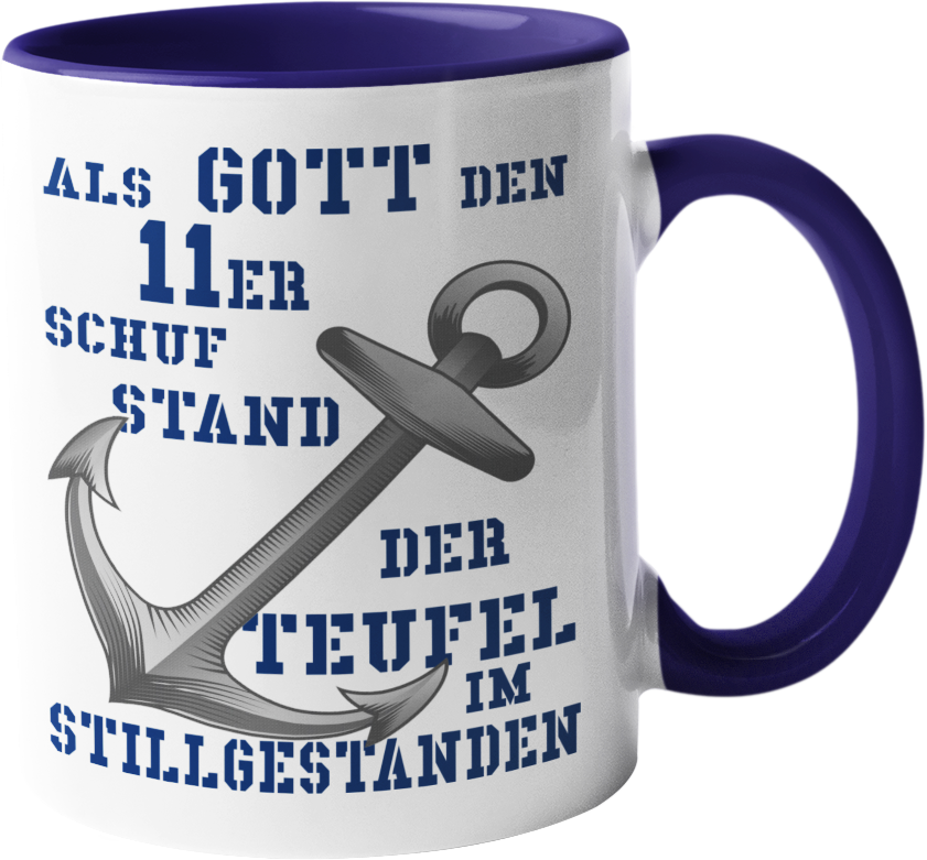 Kaffeebecher Als G o t t den 11er schuf...