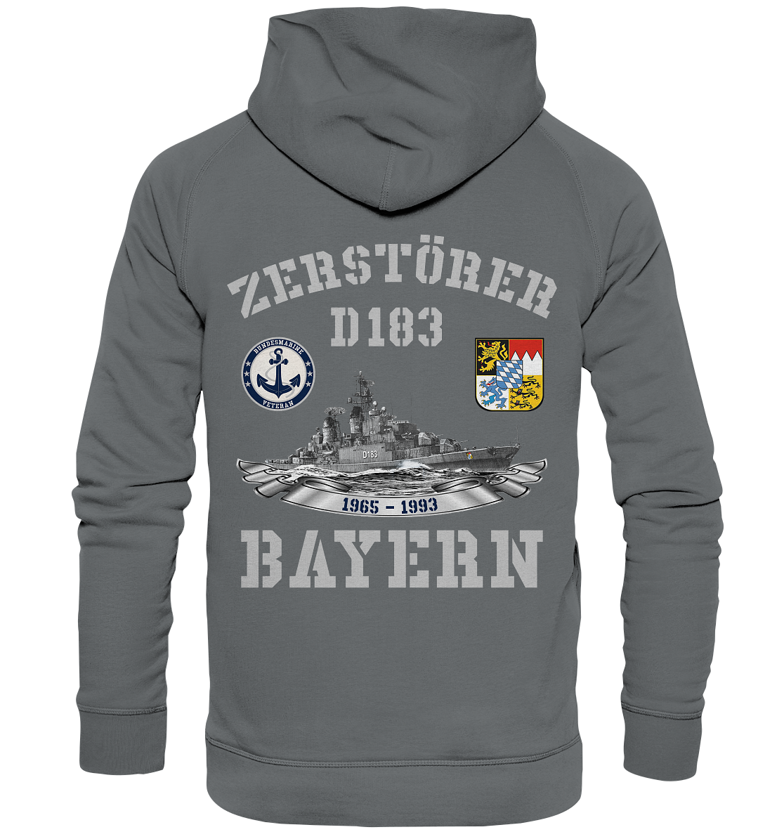 2. ZG Zerstörer D183 BAYERN; beidseitiger Druck - Basic Unisex Hoodie