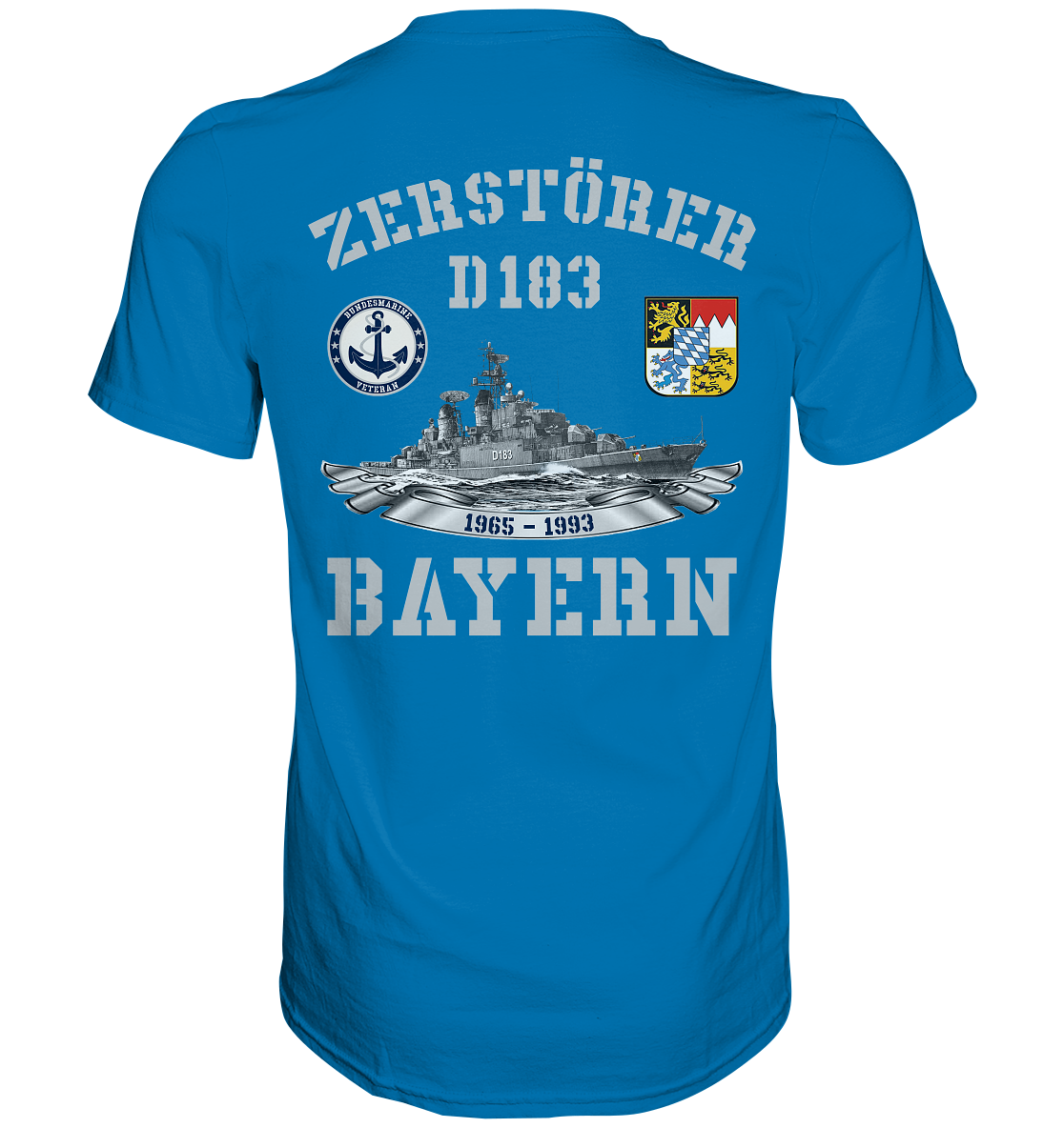 2. ZG Zerstörer D183 BAYERN; beidseitiger Druck - Premium Shirt