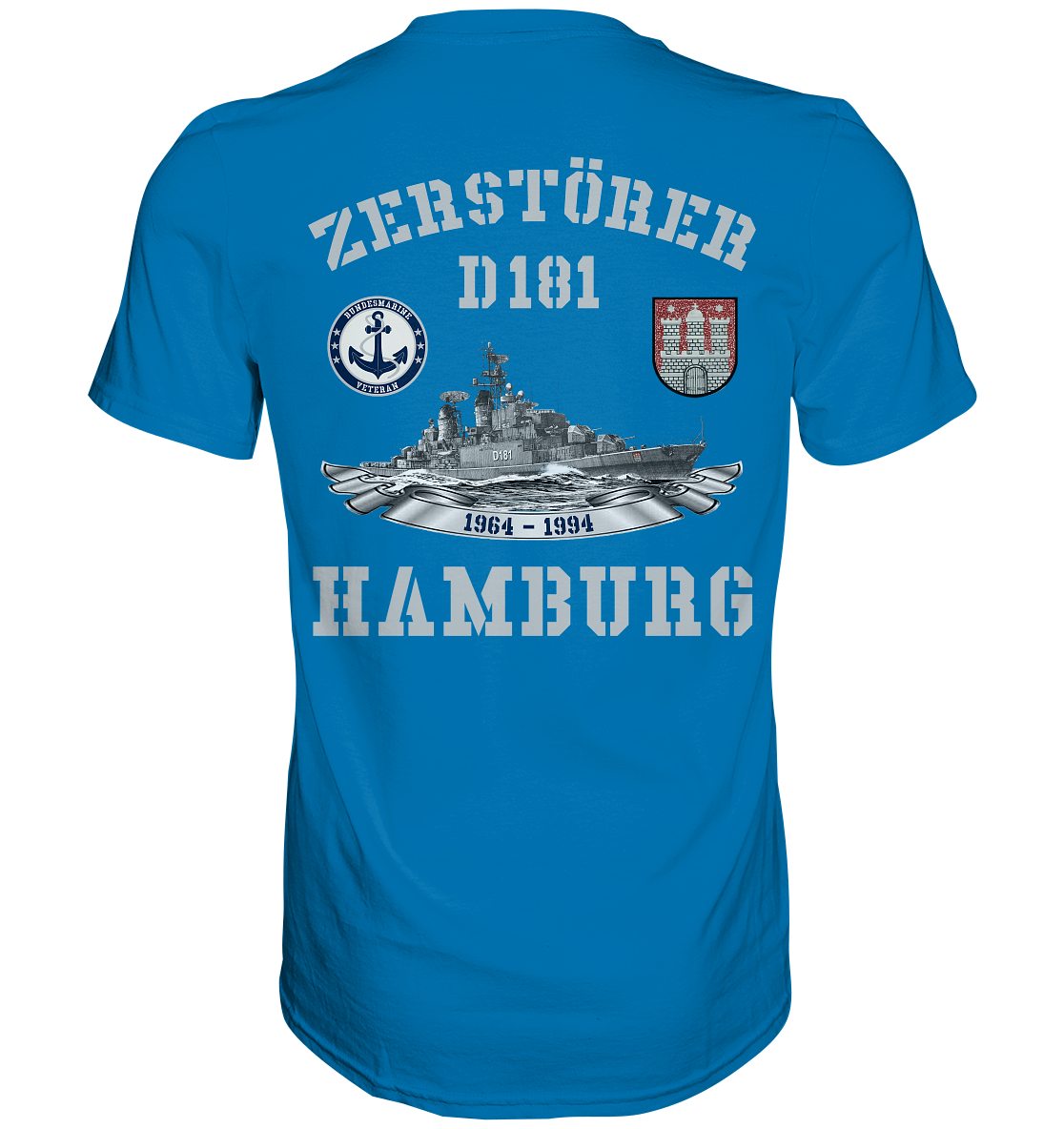 2. ZG Zerstörer D181 HAMBURG; beidseitiger Druck - Premium Shirt