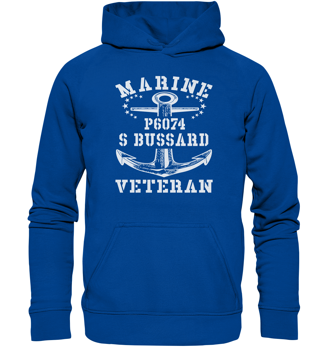 P6074 S BUSSARD Marine Veteran - Basic Unisex Hoodie