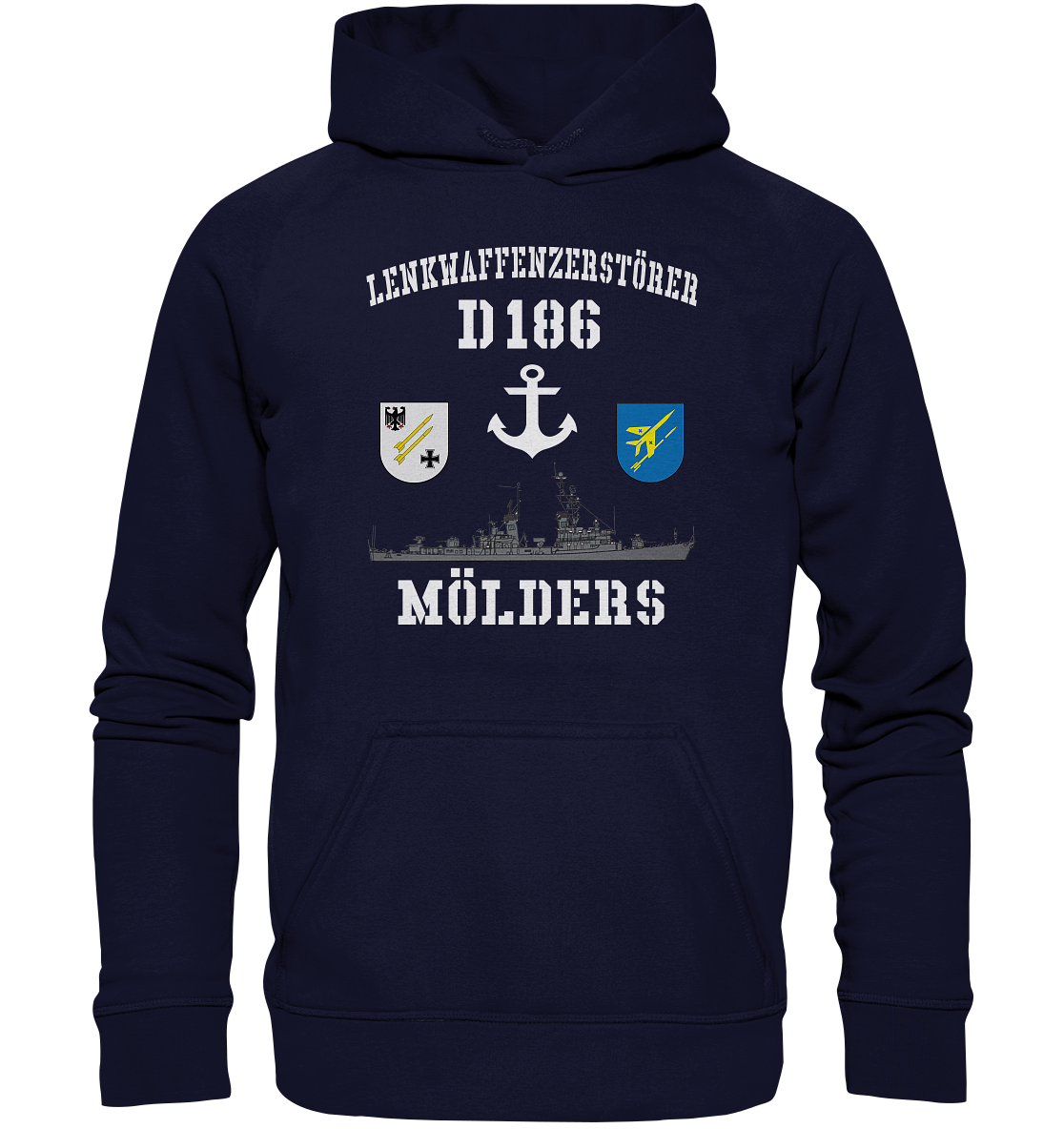 Lenkwaffenzerstörer D186 MÖLDERS Anker - Basic Unisex Hoodie