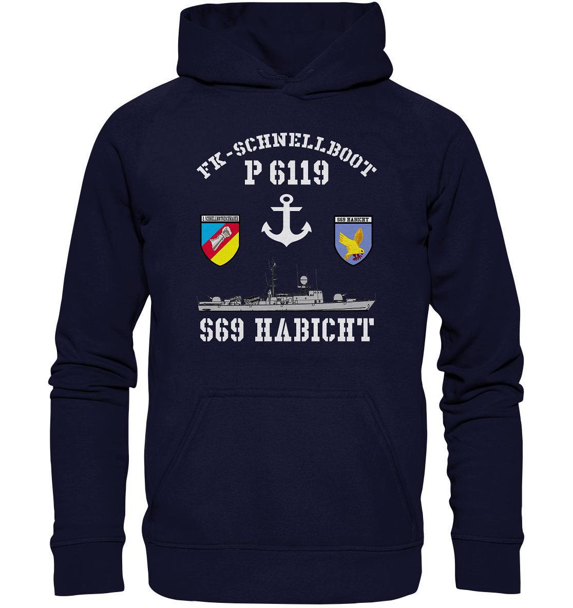 FK-Schnellboot P6119 HABICHT 2.SG Anker  - Basic Unisex Hoodie