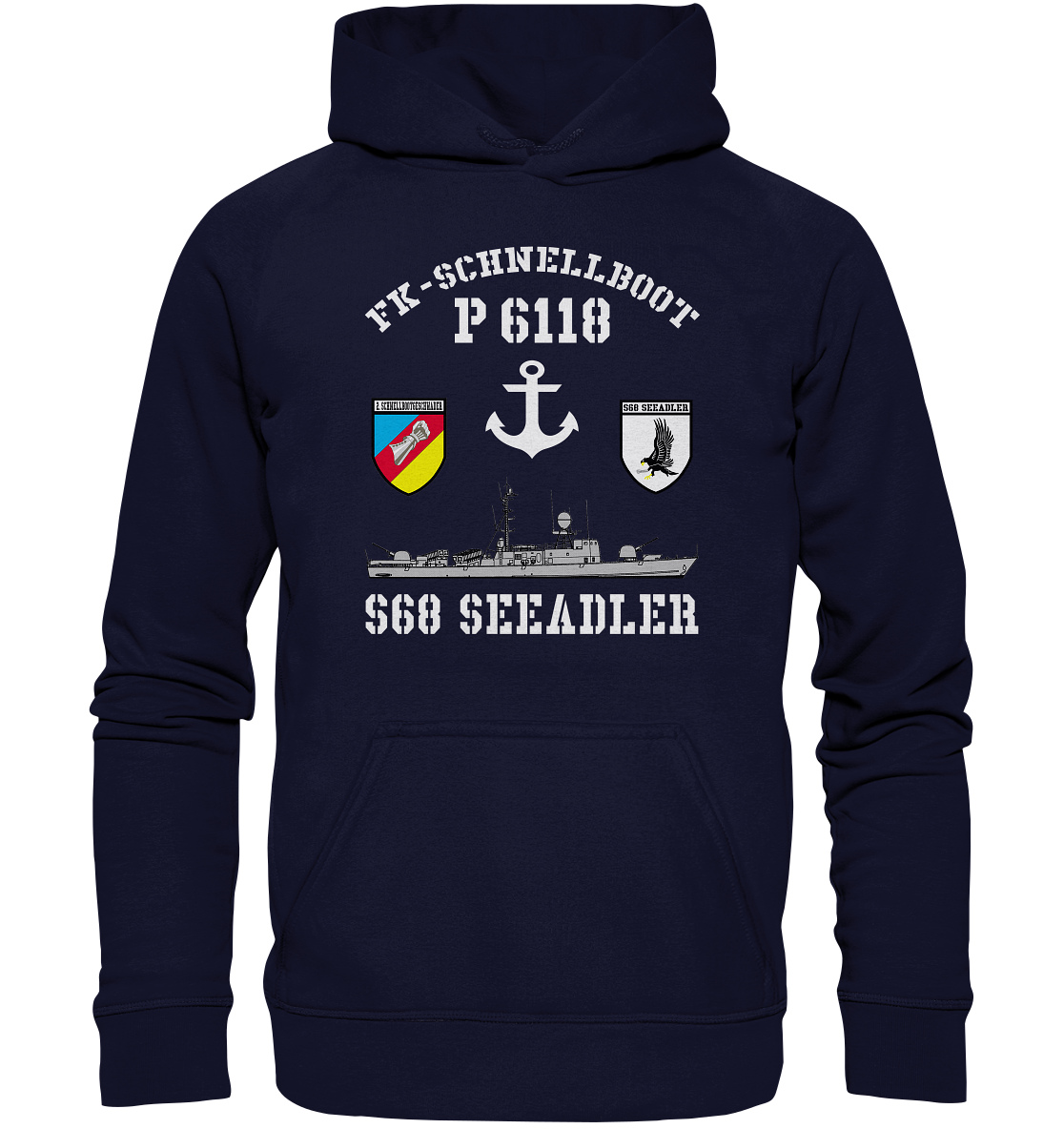 FK-Schnellboot P6118 SEEADLER 2.SG Anker  - Basic Unisex Hoodie