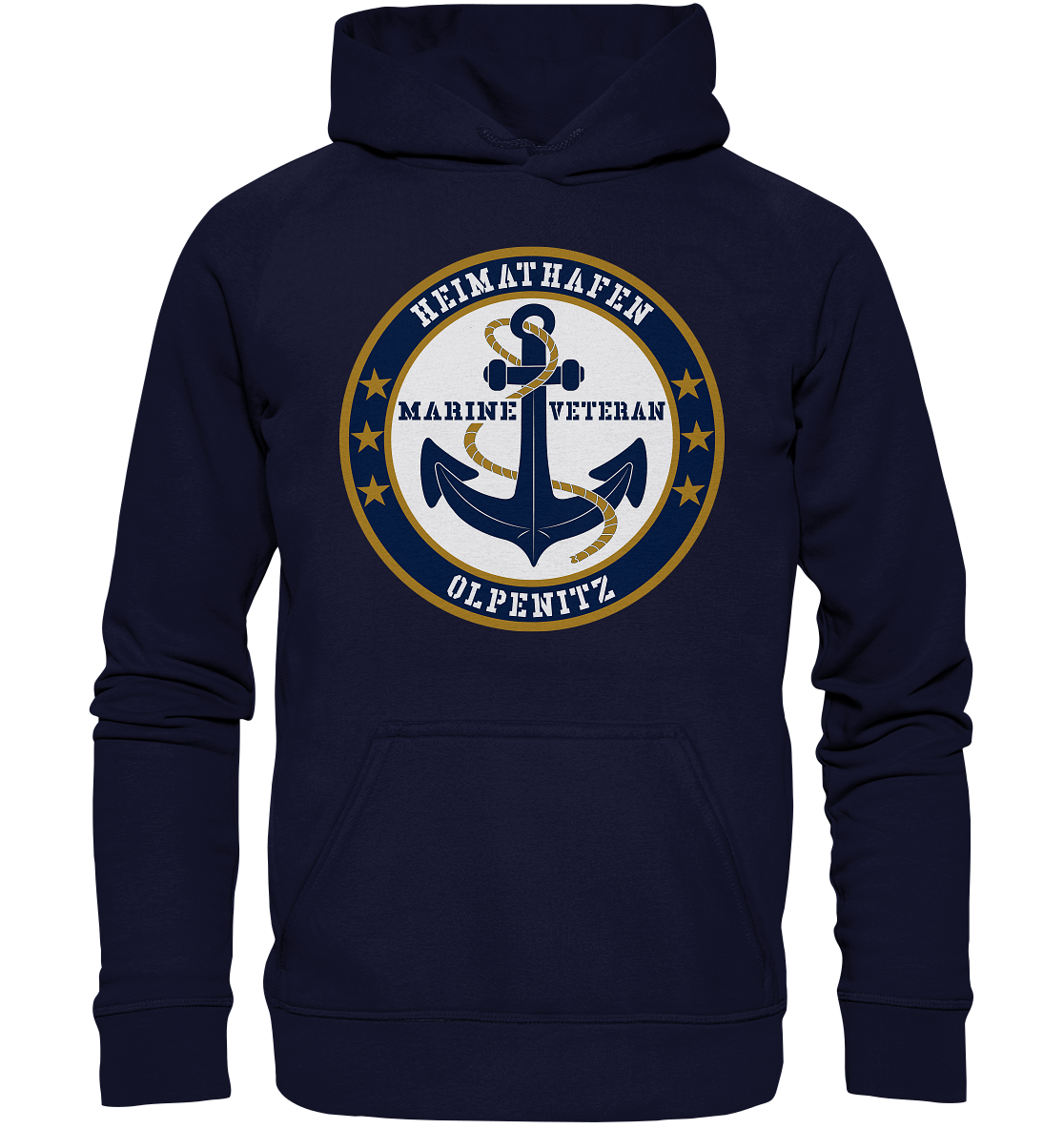 Marine Veteran Heimathafen OLPENITZ - Basic Unisex Hoodie