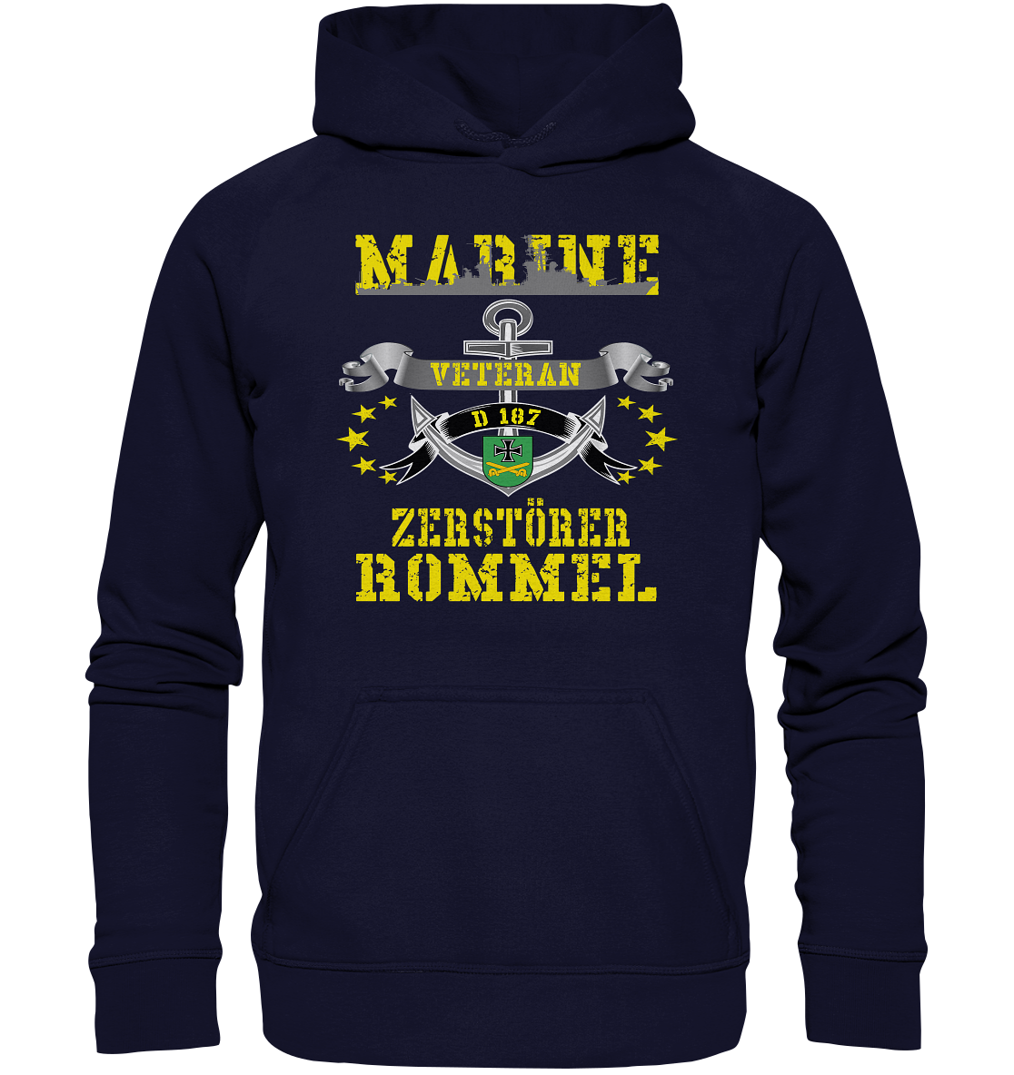Zerstörer D187 ROMMEL Marine Veteran - Basic Unisex Hoodie