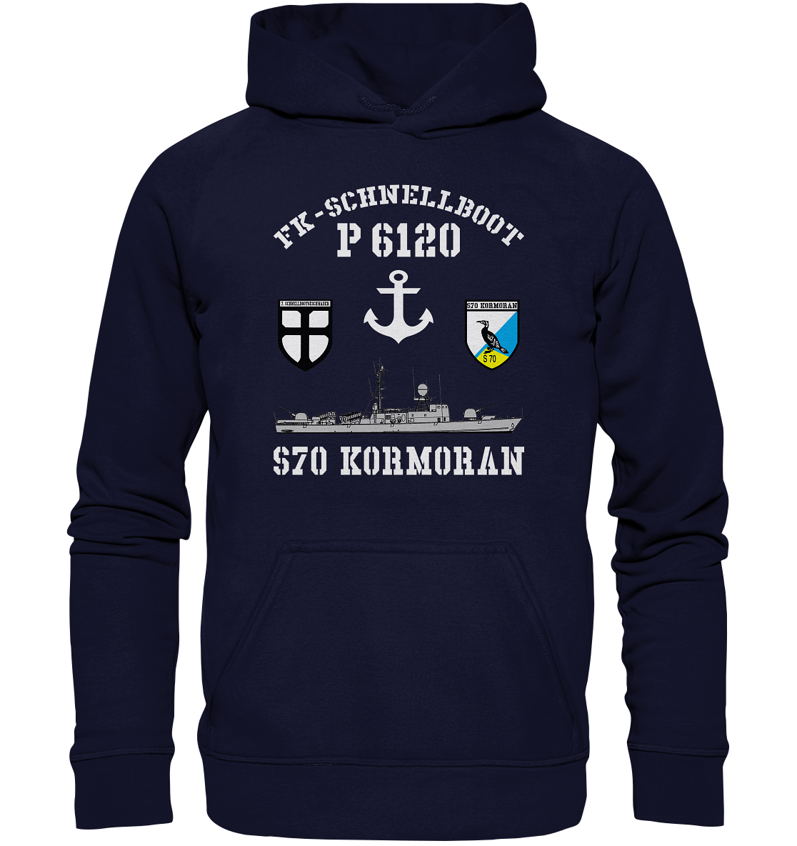 FK-Schnellboot P6120 KORMORAN 7.SG Anker - Basic Unisex Hoodie