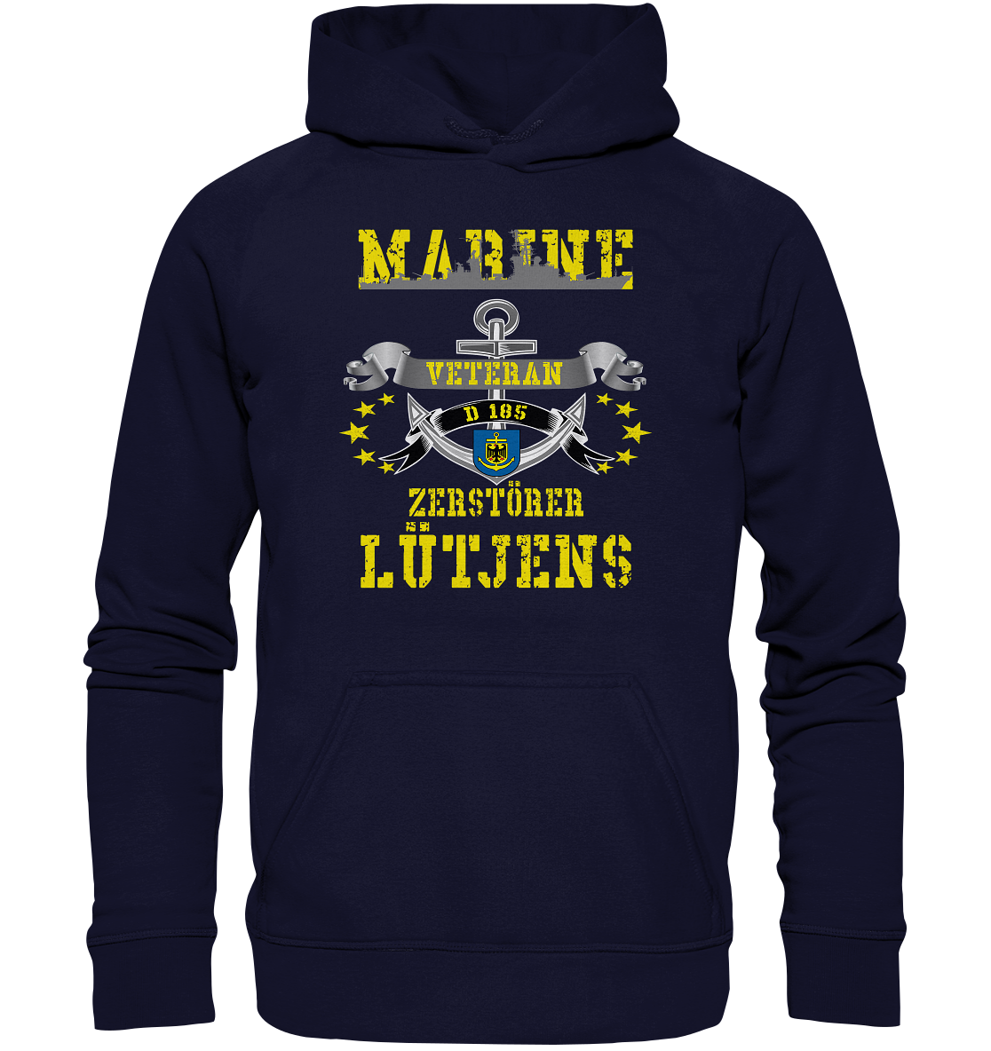 Zerstörer D185 LÜTJENS Marine Veteran - Basic Unisex Hoodie