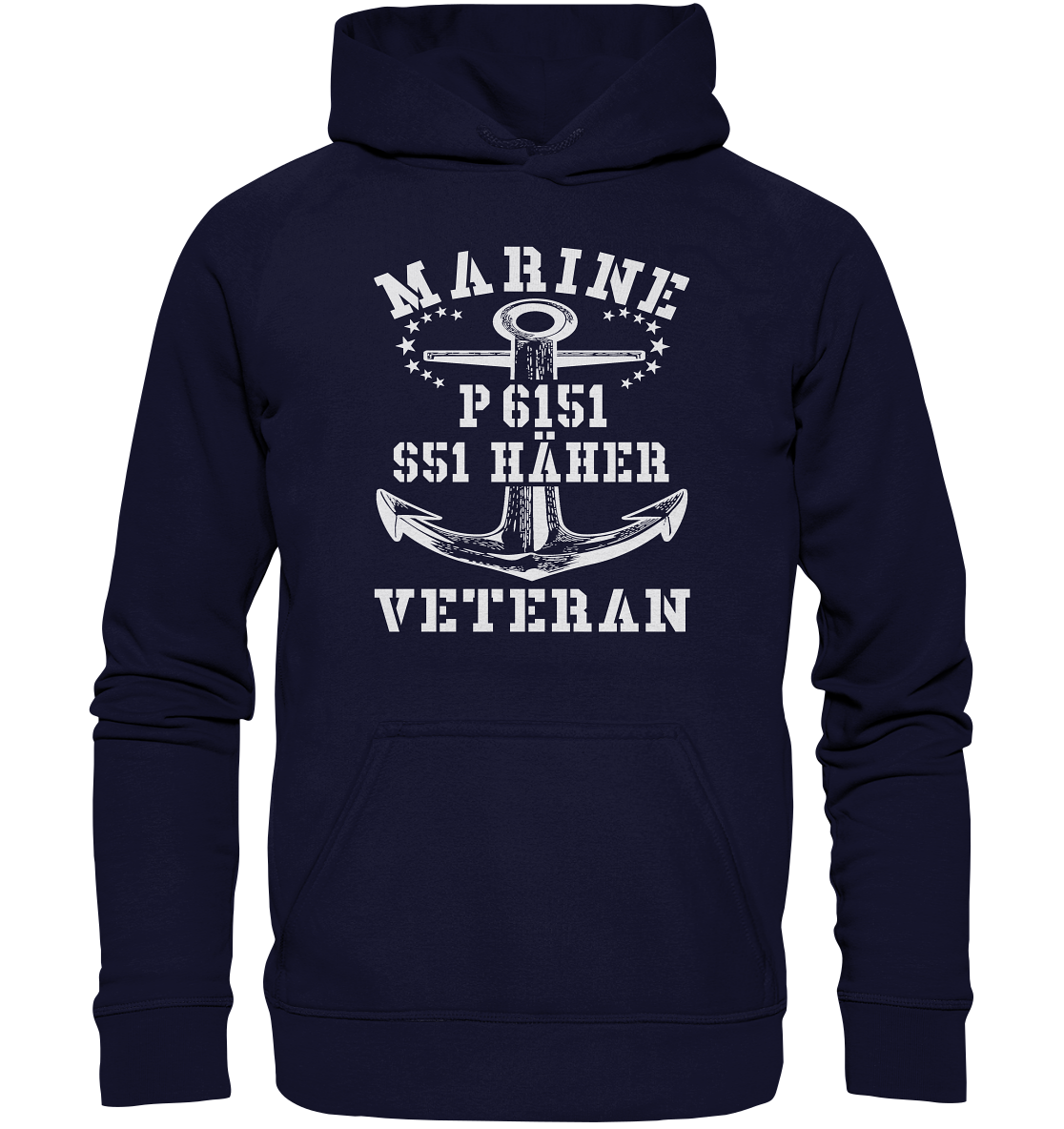P6151 S51 HÄHER Marine Veteran - Basic Unisex Hoodie