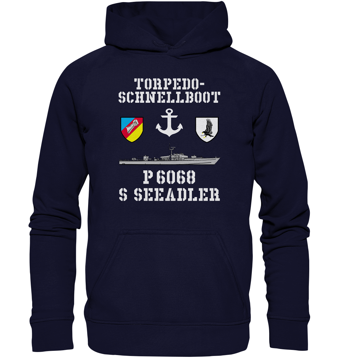 Torpedo-Schnellboot P6068 SEEADLER Anker - Basic Unisex Hoodie