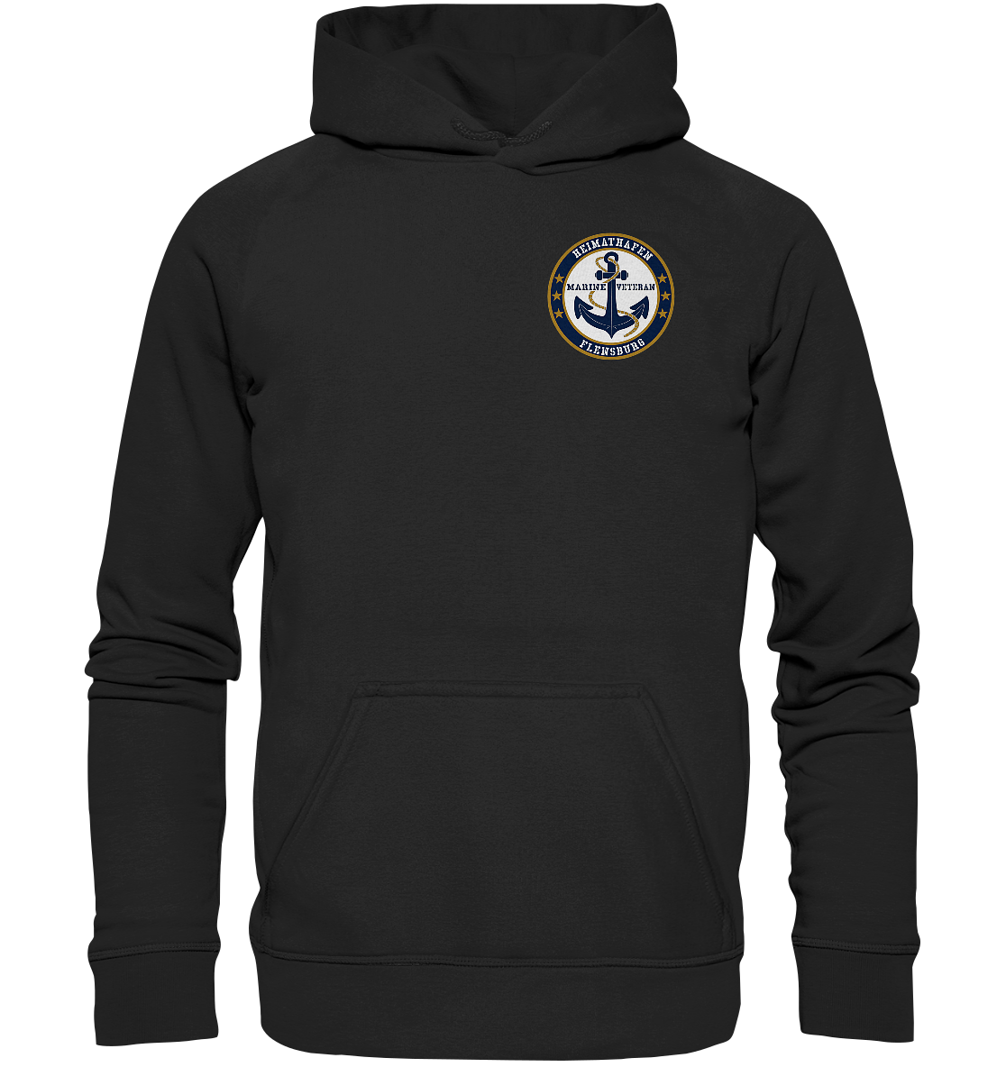 Marine Veteran Heimathafen Flensburg Brustlogo - Basic Unisex Hoodie