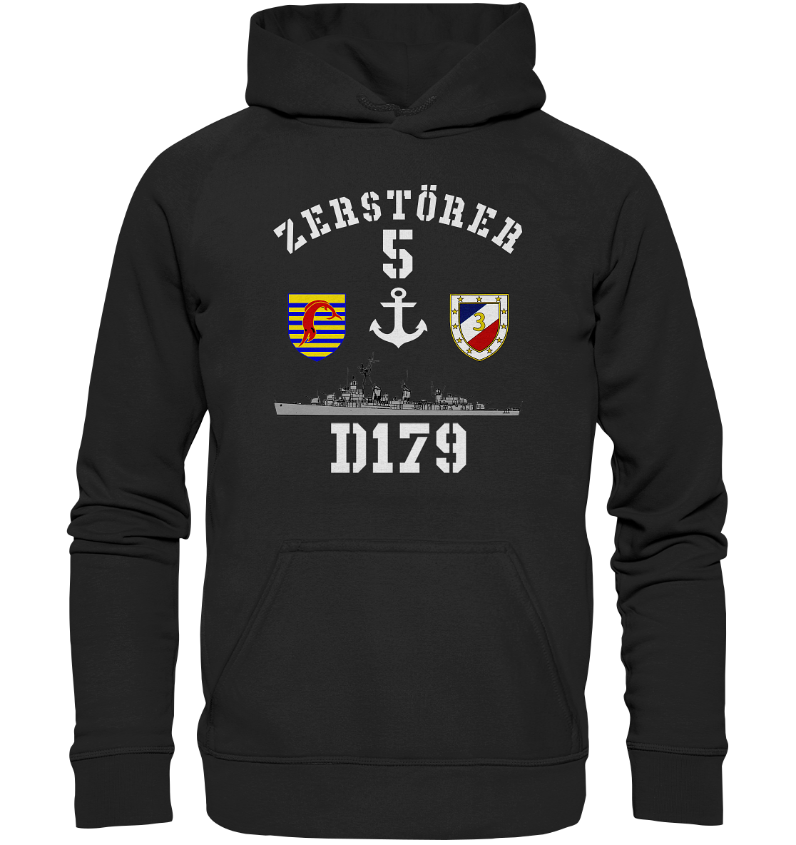 D179 ZERSTÖRER 5 Anker   - Basic Unisex Hoodie