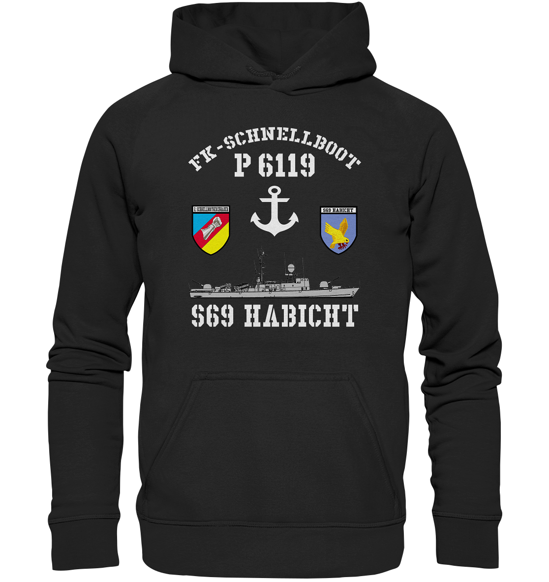 FK-Schnellboot P6119 HABICHT 2.SG Anker  - Basic Unisex Hoodie