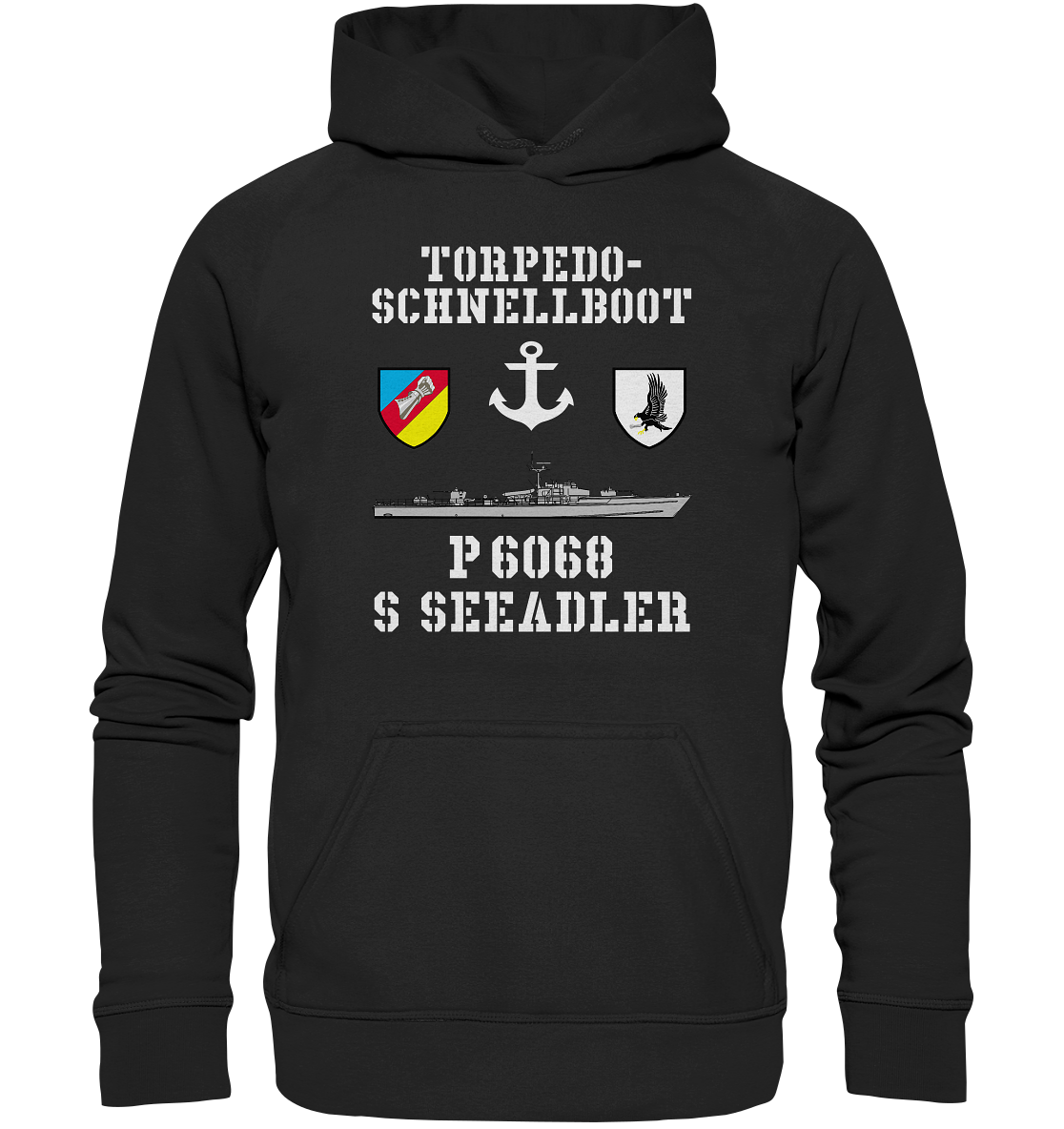 Torpedo-Schnellboot P6068 SEEADLER Anker - Basic Unisex Hoodie