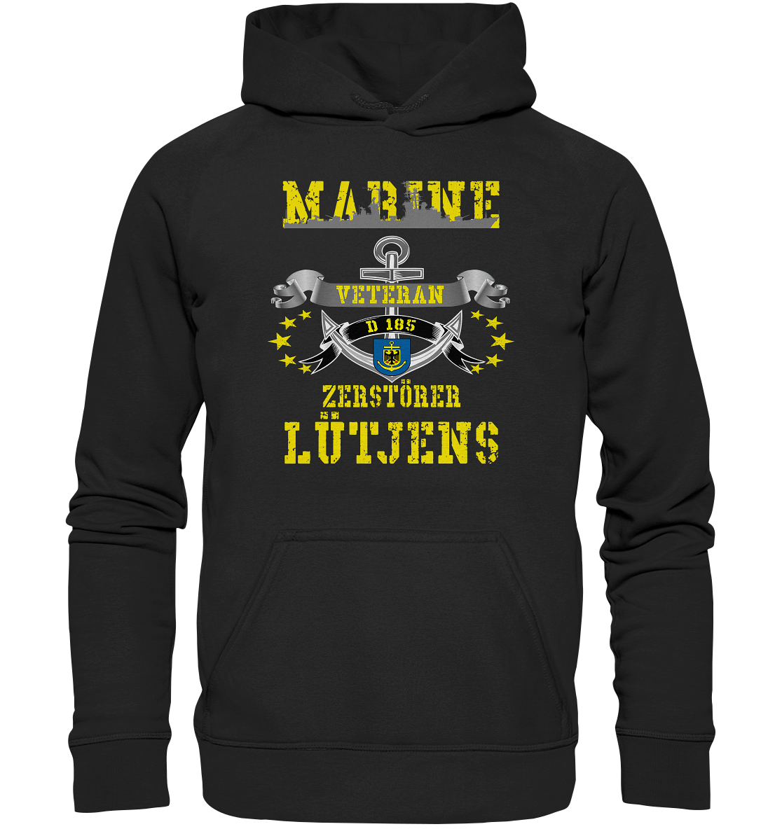 Zerstörer D185 LÜTJENS Marine Veteran - Basic Unisex Hoodie