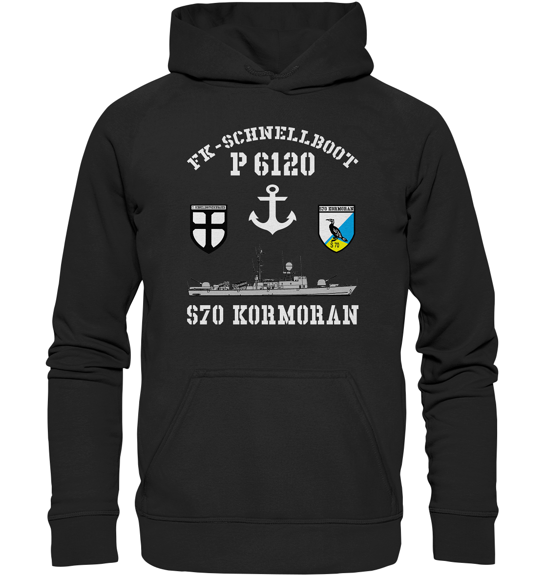 FK-Schnellboot P6120 KORMORAN 7.SG Anker - Basic Unisex Hoodie