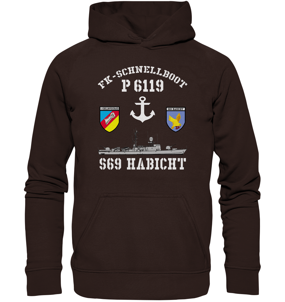 FK-Schnellboot P6119 HABICHT 2.SG Anker  - Basic Unisex Hoodie