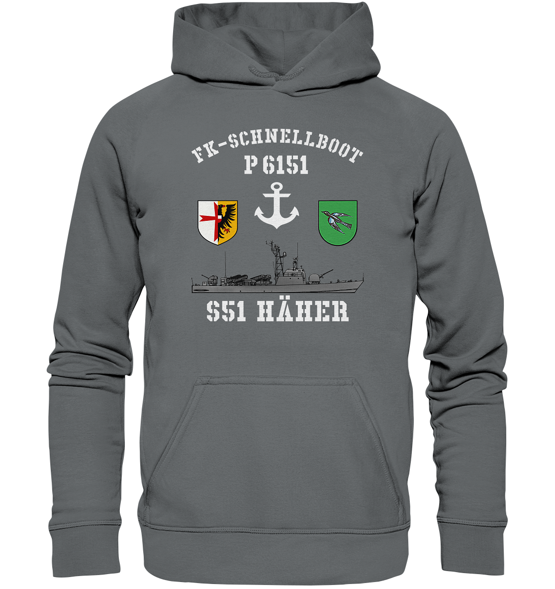 FK-Schnellboot P6151 HÄHER Anker - Basic Unisex Hoodie