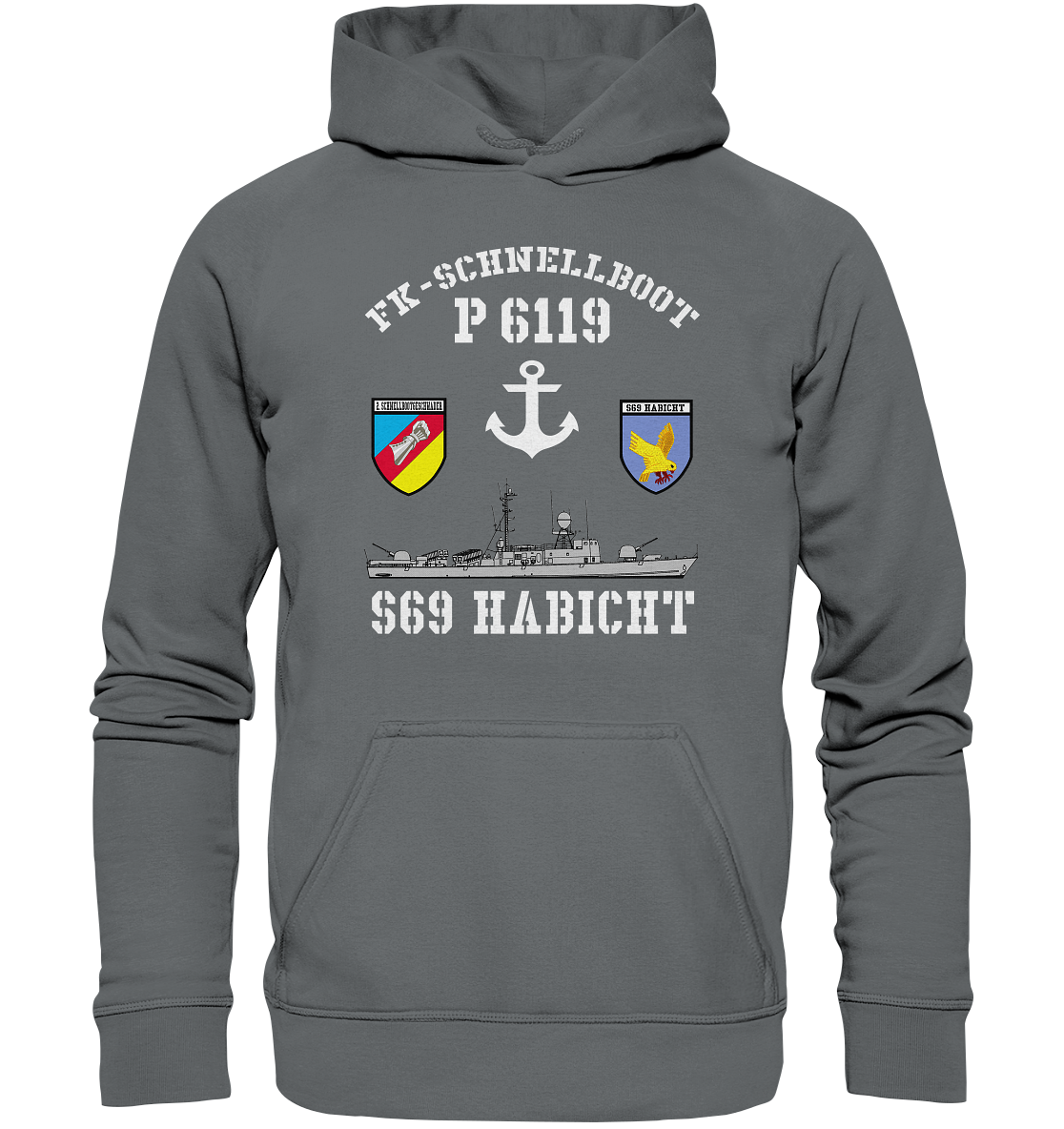 FK-Schnellboot P6119 HABICHT 2.SG Anker  - Basic Unisex Hoodie