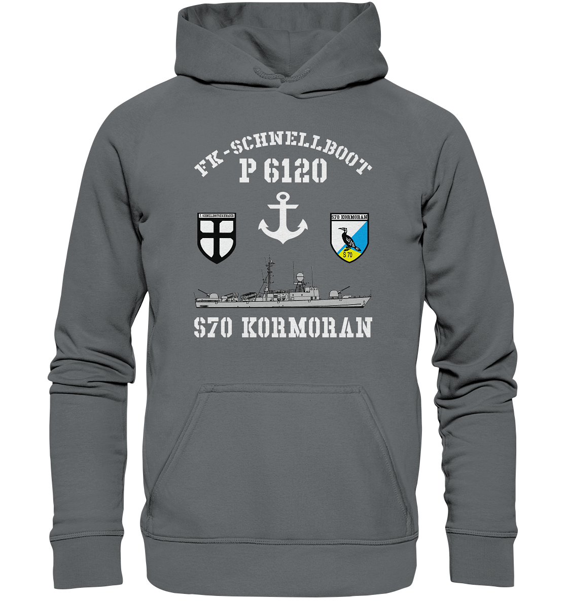 FK-Schnellboot P6120 KORMORAN 7.SG Anker - Basic Unisex Hoodie