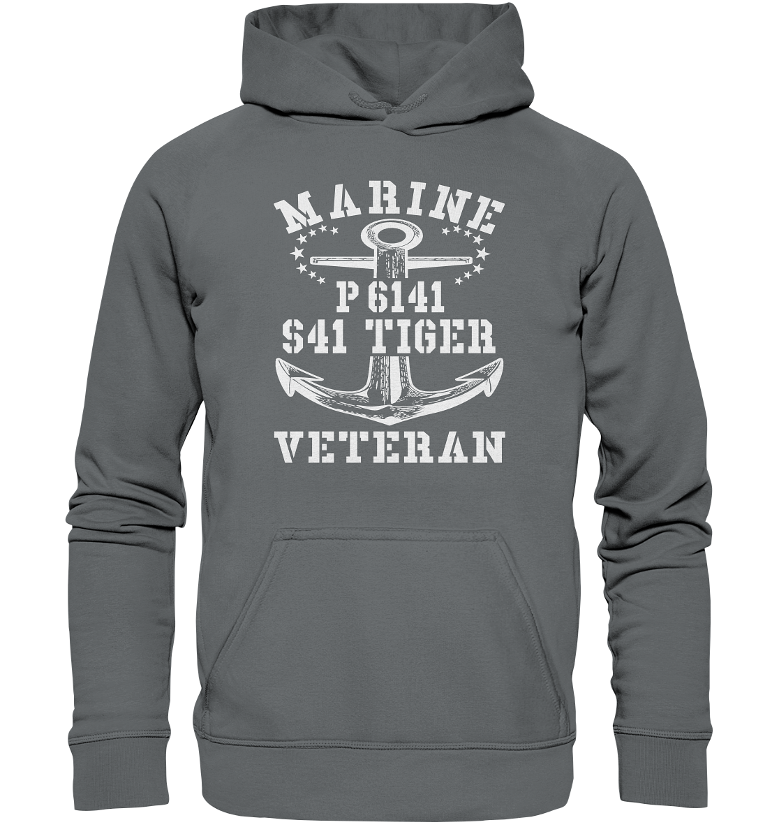 P6141 S41 TIGER Marine Veteran - Basic Unisex Hoodie