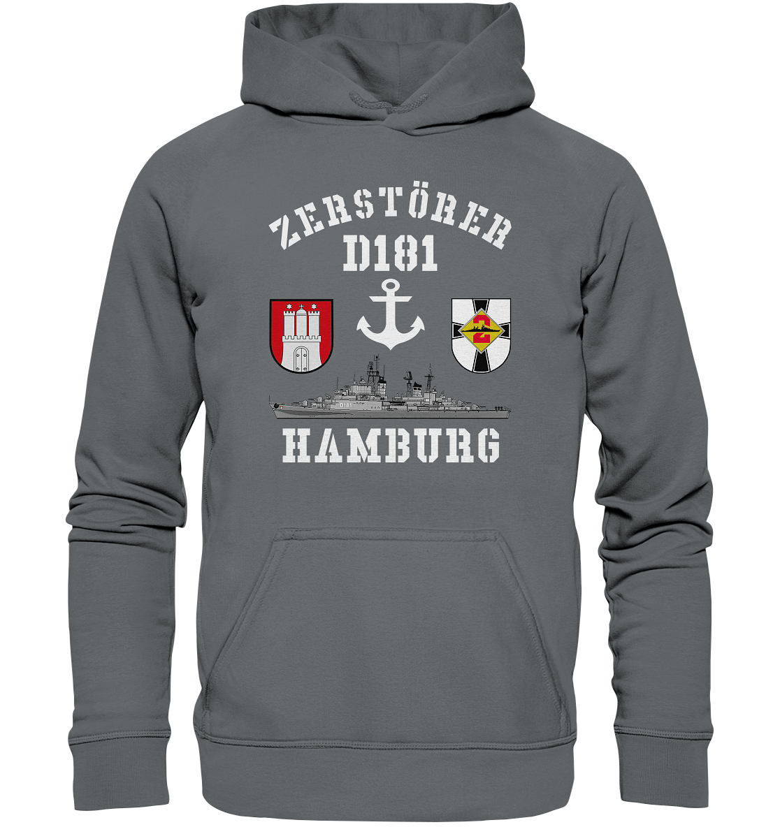 Zerstörer D181 HAMBURG Anker - Basic Unisex Hoodie