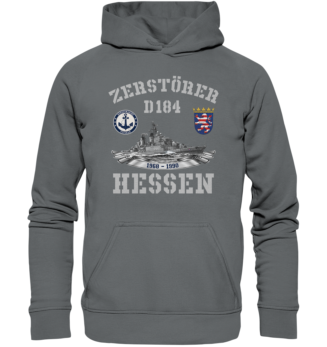 Zerstörer D184 HESSEN Bundesmarine Veteran - Basic Unisex Hoodie