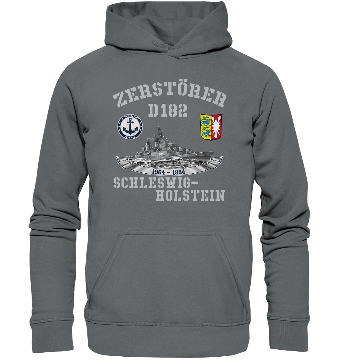 Zerstörer D182 SCHLESWIG-HOLSTEIN Bundesmarine Veteran - Basic Unisex Hoodie