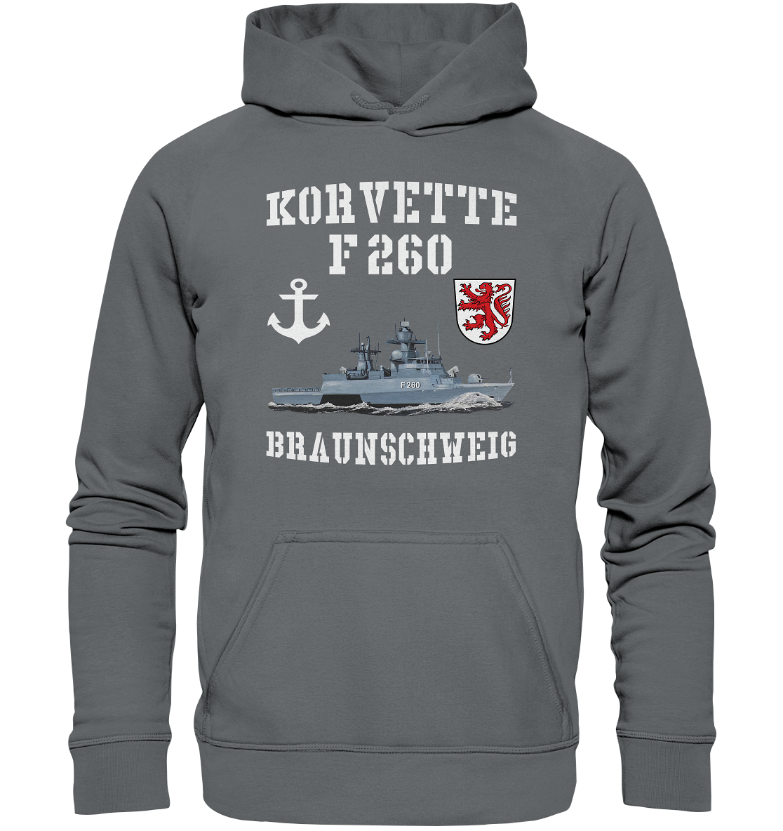 Korvette F260 BRAUNSCHWEIG Anker - Basic Unisex Hoodie