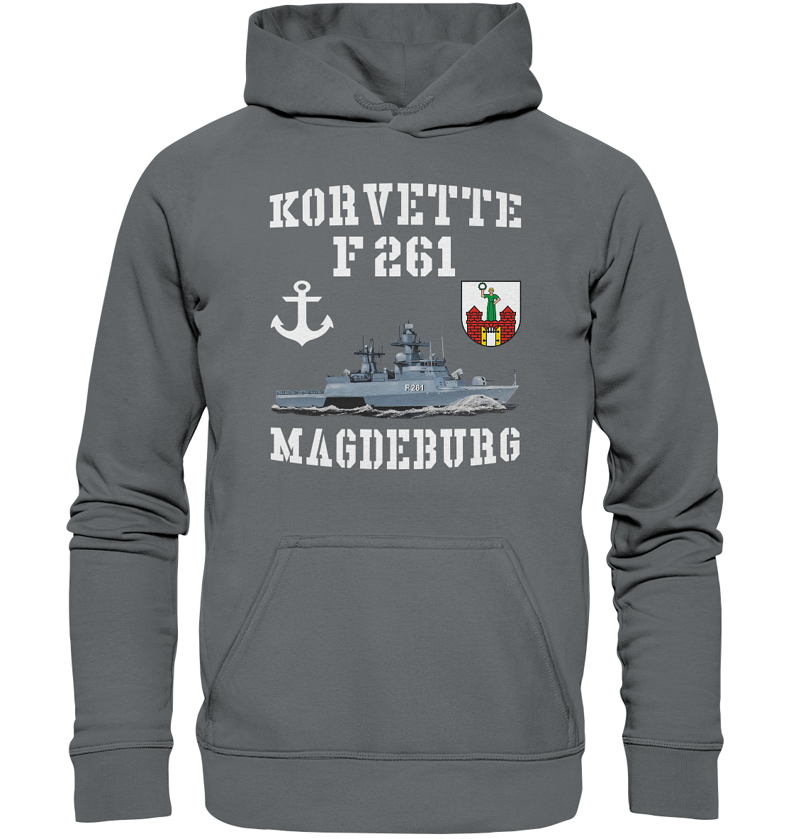 Korvette F261 MAGDEBURG Anker - Basic Unisex Hoodie