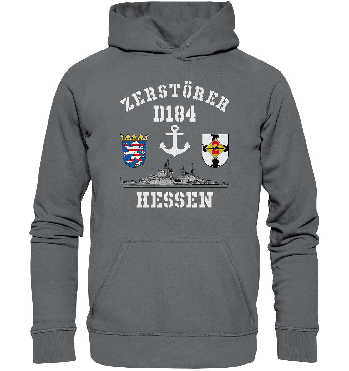 Zerstörer D184 HESSEN Anker - Basic Unisex Hoodie