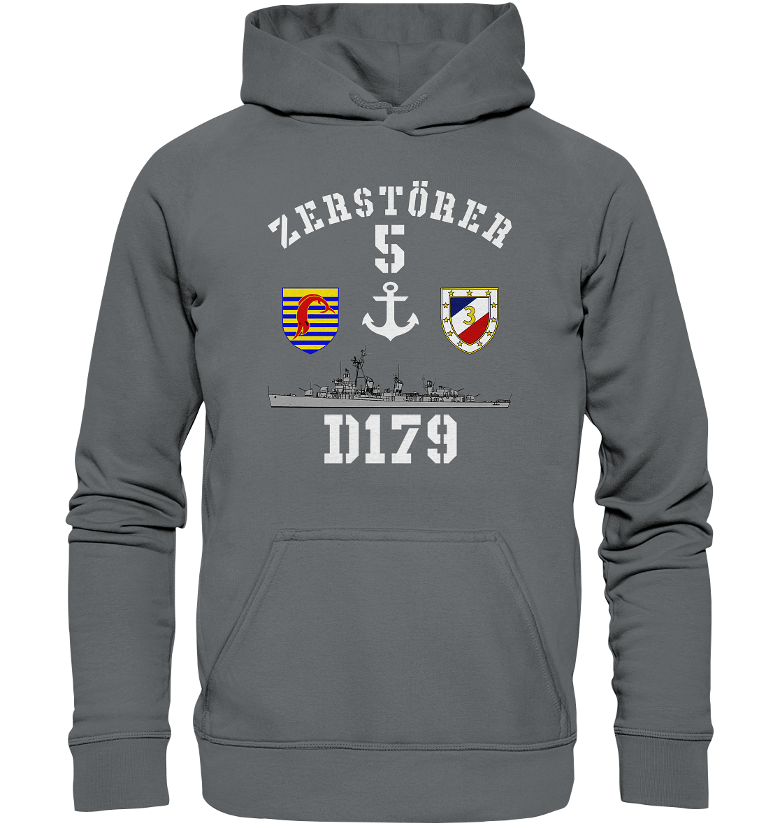 D179 ZERSTÖRER 5 Anker   - Basic Unisex Hoodie