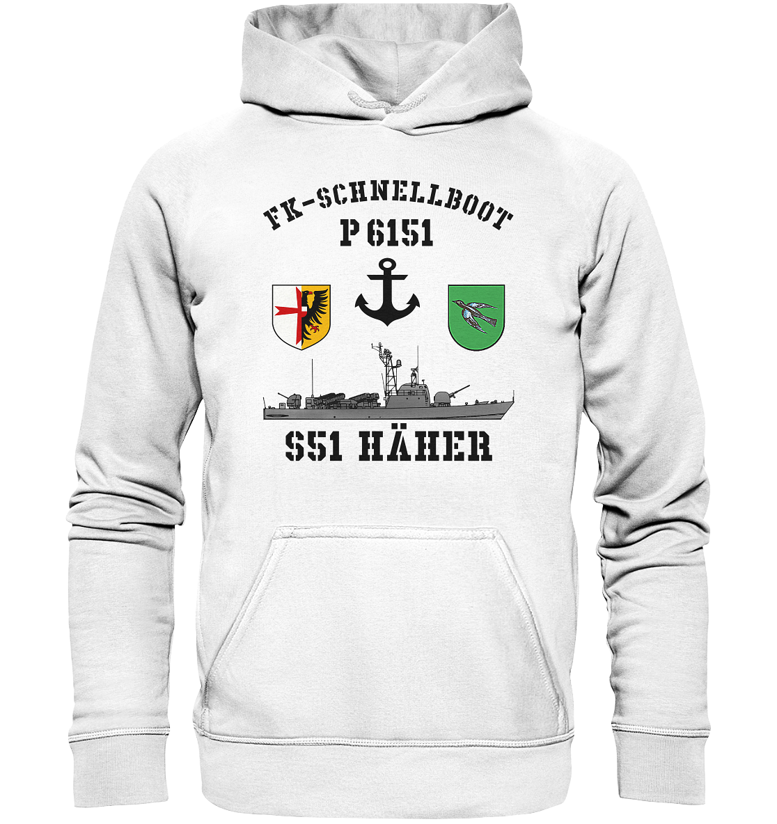 FK-Schnellboot P6151 HÄHER Anker - Basic Unisex Hoodie