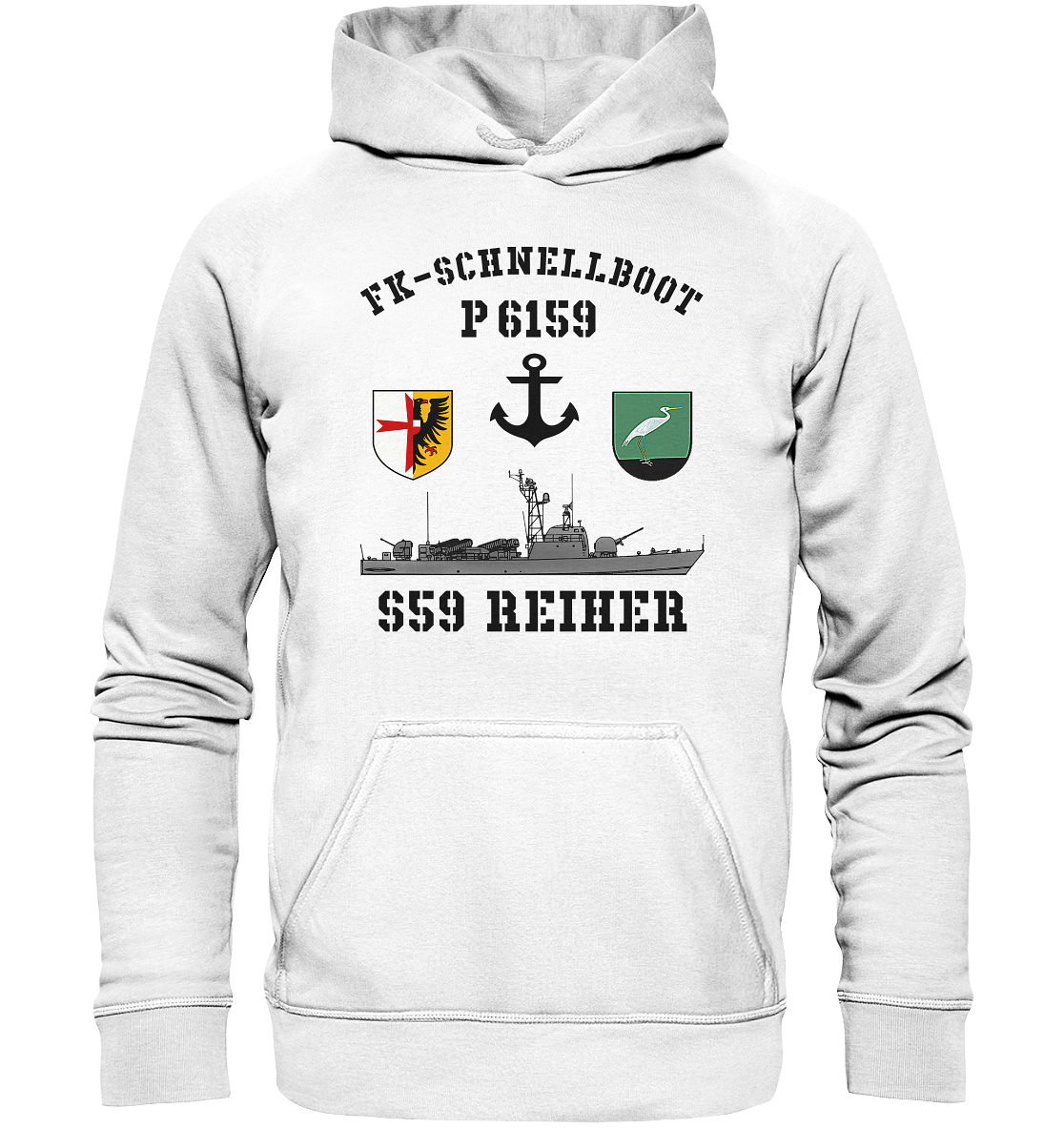 FK-Schnellboot P6159 REIHER Anker - Basic Unisex Hoodie