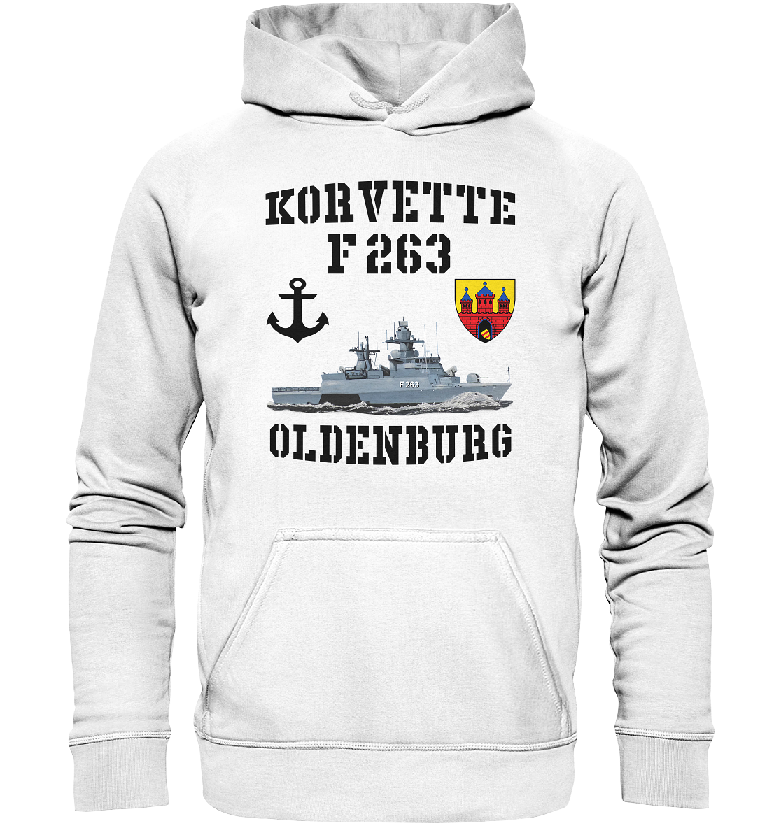 Korvette F263 OLDENBURG Anker - Basic Unisex Hoodie