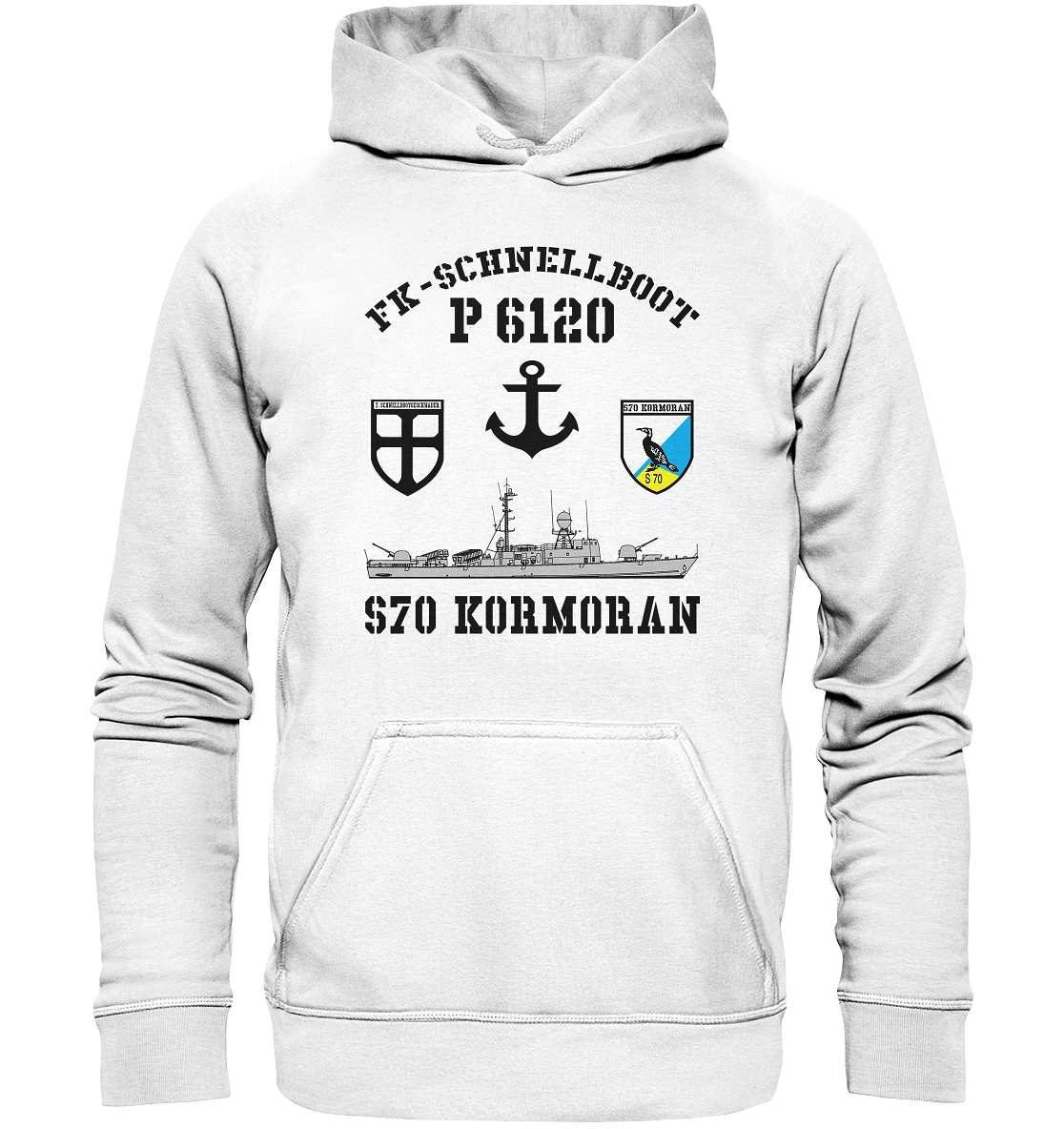 FK-Schnellboot P6120 KORMORAN 7.SG Anker - Basic Unisex Hoodie