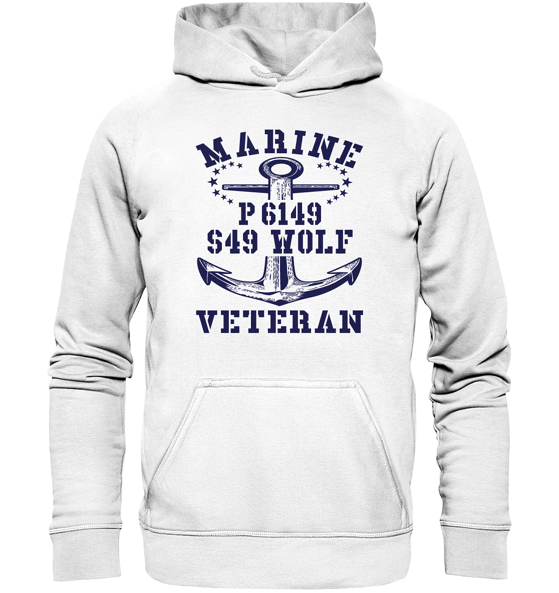 P6149 S49 WOLF Marine Veteran - Basic Unisex Hoodie