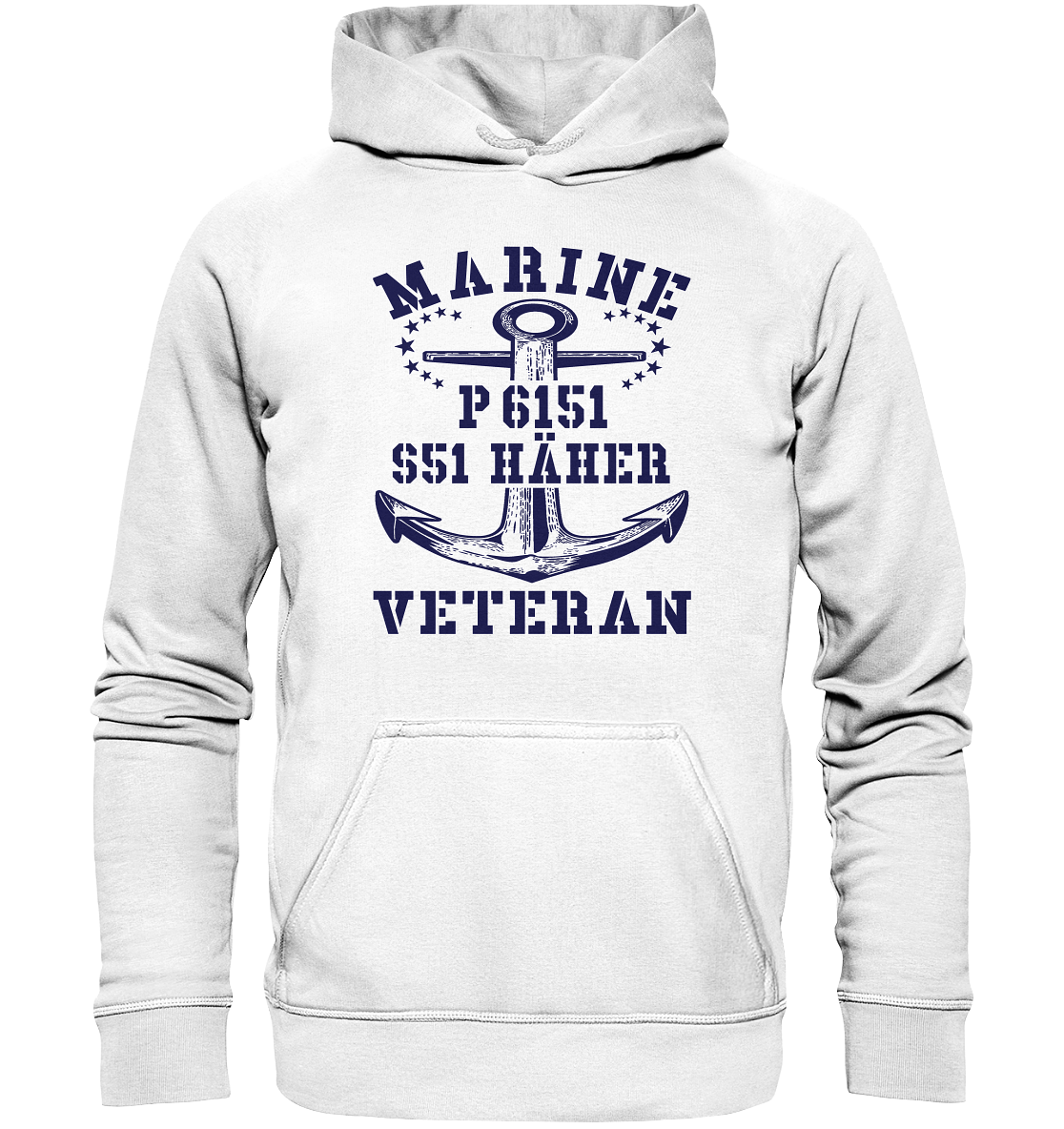 P6151 S51 HÄHER Marine Veteran - Basic Unisex Hoodie