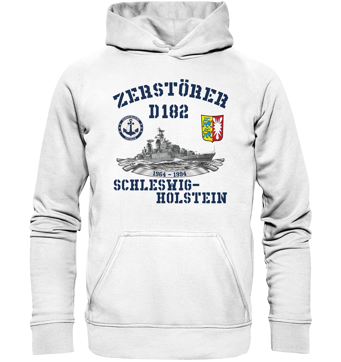 Zerstörer D182 SCHLESWIG-HOLSTEIN Bundesmarine Veteran - Basic Unisex Hoodie