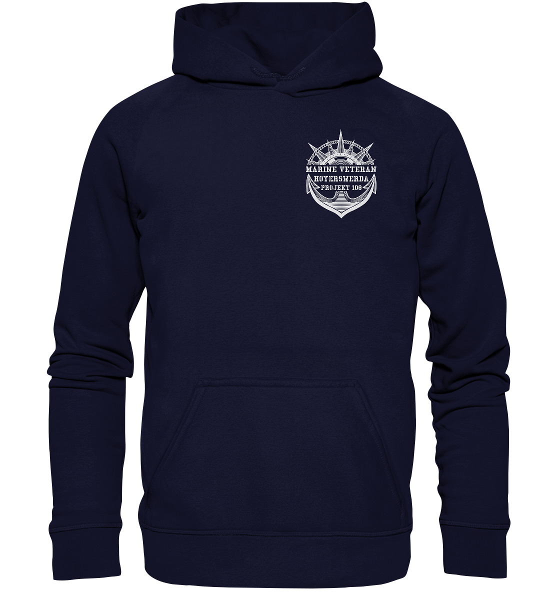 Projekt 108 HOYERSWERDA Marine Veteran Brustlogo - Basic Unisex Hoodie XL