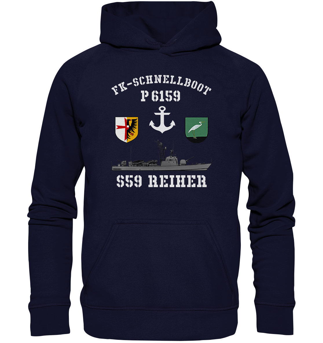 FK-Schnellboot P6159 REIHER Anker - Basic Unisex Hoodie XL