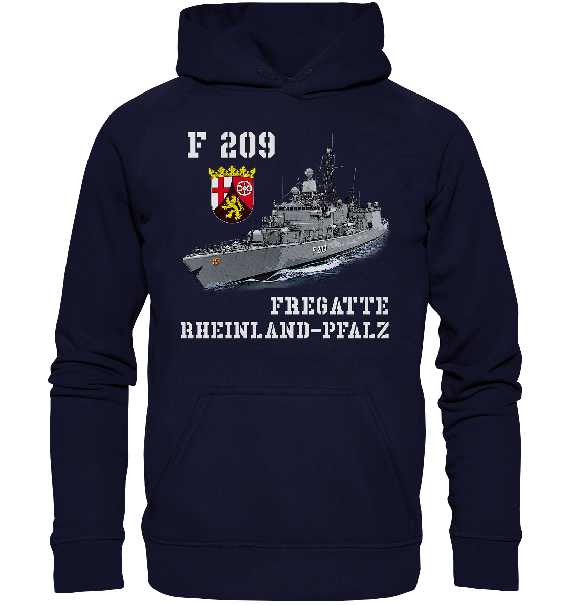 F209 Fregatte RHEINLAND-PFALZ - Basic Unisex Hoodie XL
